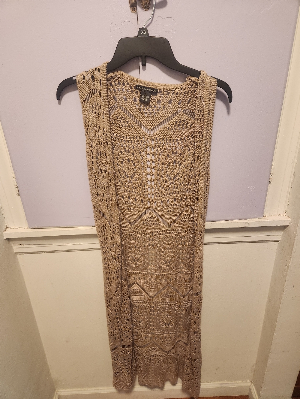 Sleeveless Crochet Duster